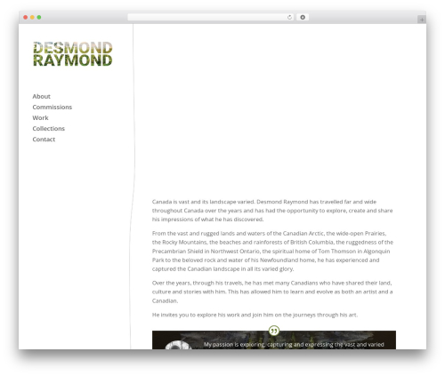 Divi WordPress theme - desmondraymondart.com
