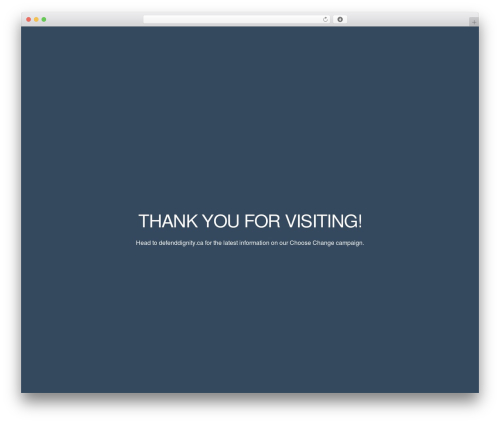 Pro WordPress theme - choosechangecanada.org