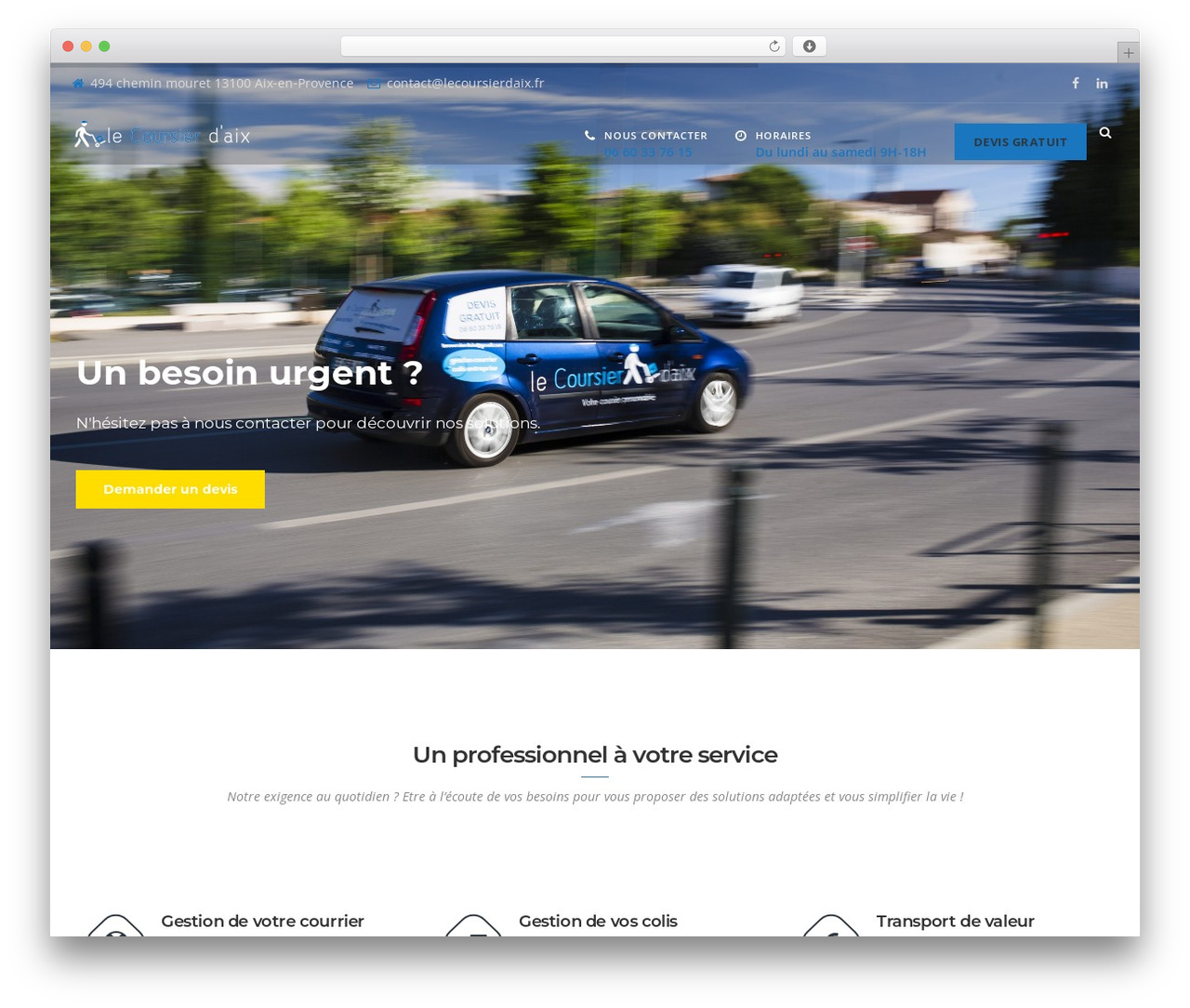 Theme WordPress BuilderPress - coursier-aix.fr