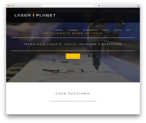 Codeless framework WordPress plugin - laserplanet.it
