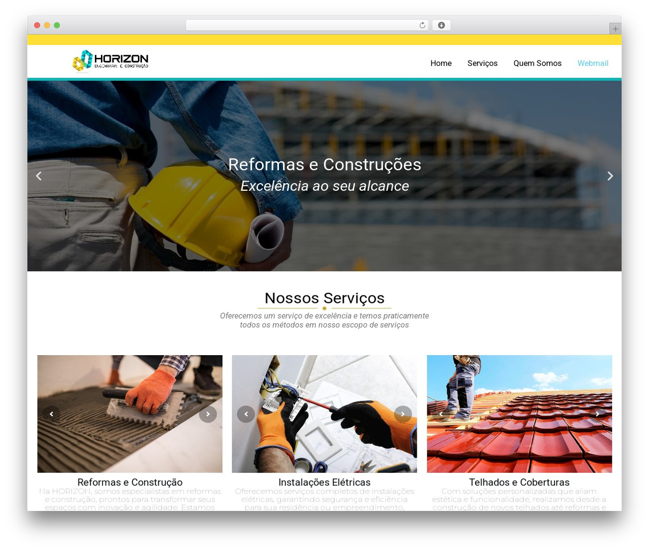 WordPress theme Hello Elementor - horizonengenharia.com.br