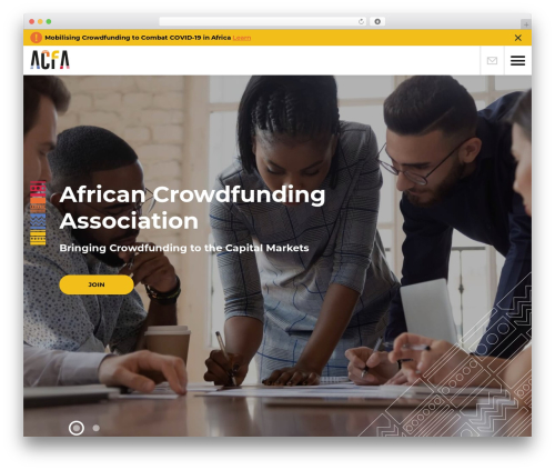 ACFA top WordPress theme - africancrowd.org