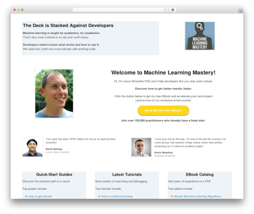 Best WordPress theme Canvas - machinelearningmastery.com