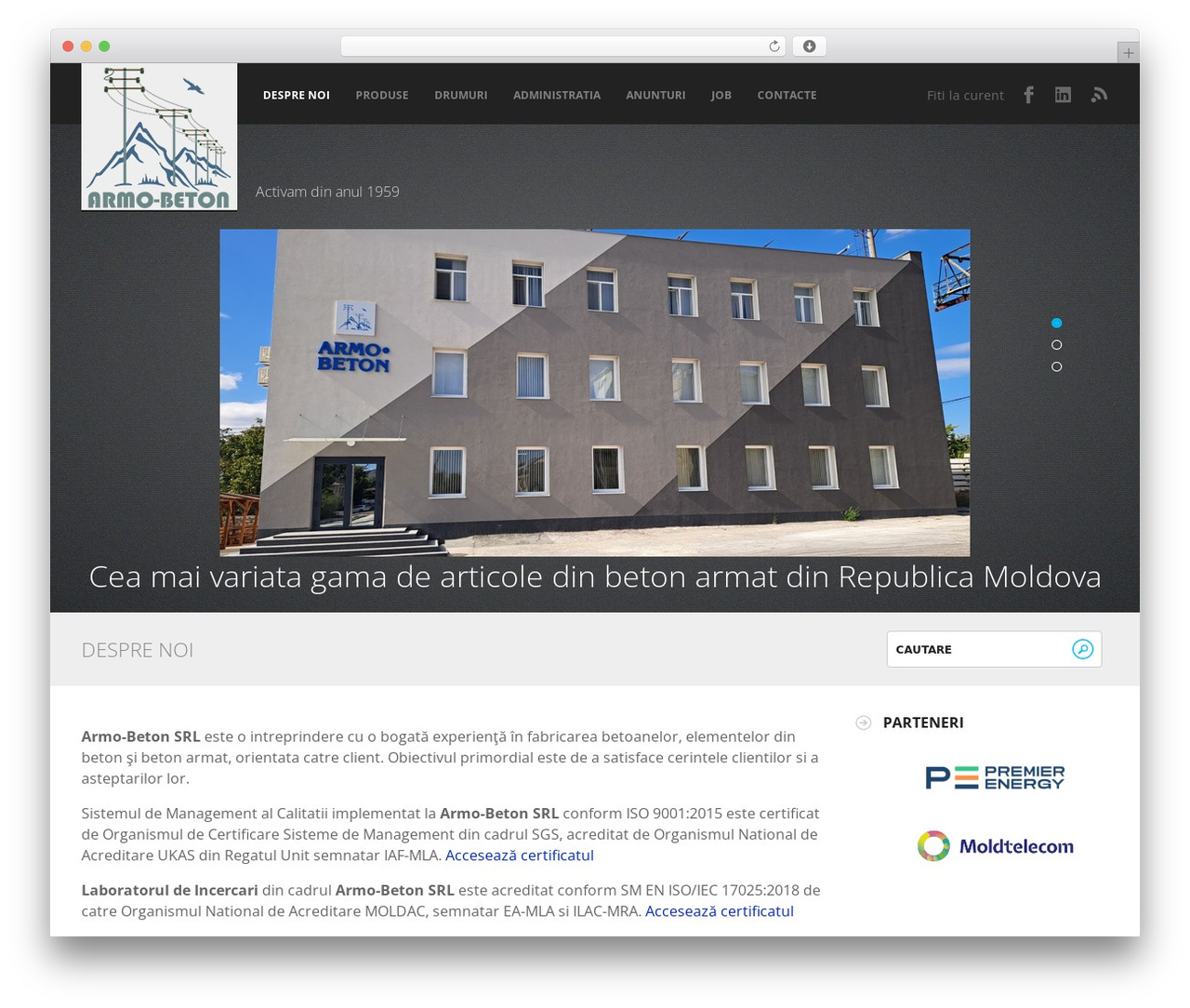 Fizz WordPress theme - armobeton.md