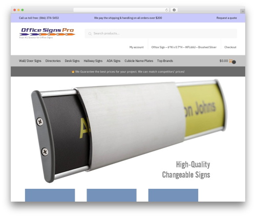Shoptimizer WordPress shop theme - officesignsshop.com