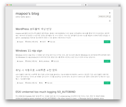 Spacious WordPress theme design - mapoo.net