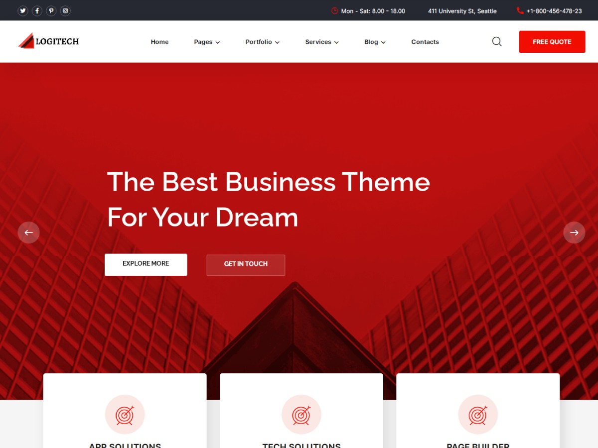 Logitech WordPress theme design by Wptexture
