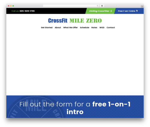 Zyth gym WordPress theme - crossfitmilezero.com