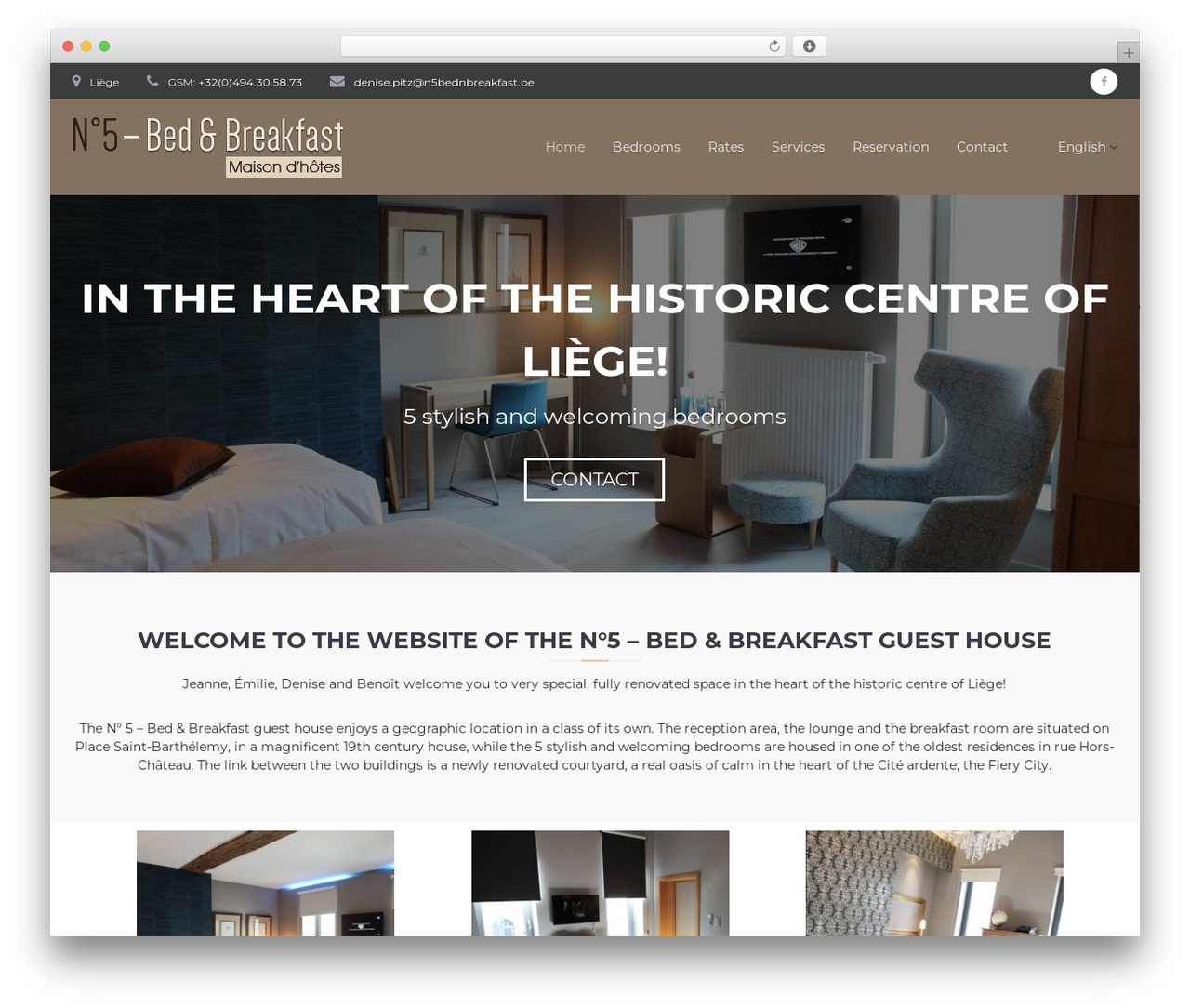Flash WordPress theme - n5bednbreakfast.be