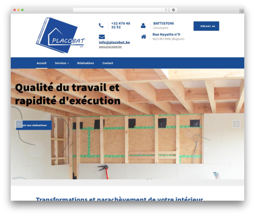 TM BuilderPlus premium WordPress theme - placobat.be