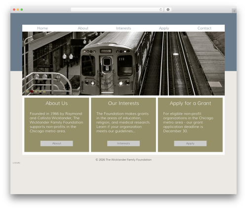 Web Builder WP theme - wicklanderfoundation.org