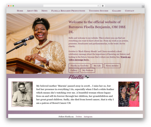 Theme WordPress Floella Benjamin - floellabenjamin.com