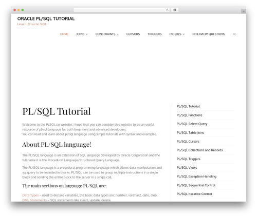 Code Manas free WordPress theme - plsql.co