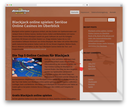 simpler WordPress theme - demolitiongroup.de
