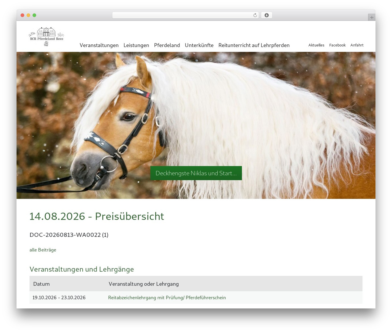 WP Bootstrap 4 WordPress theme - pferdeland-reez.de