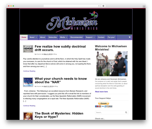 Canvas best WordPress template - michaelsenministries.com