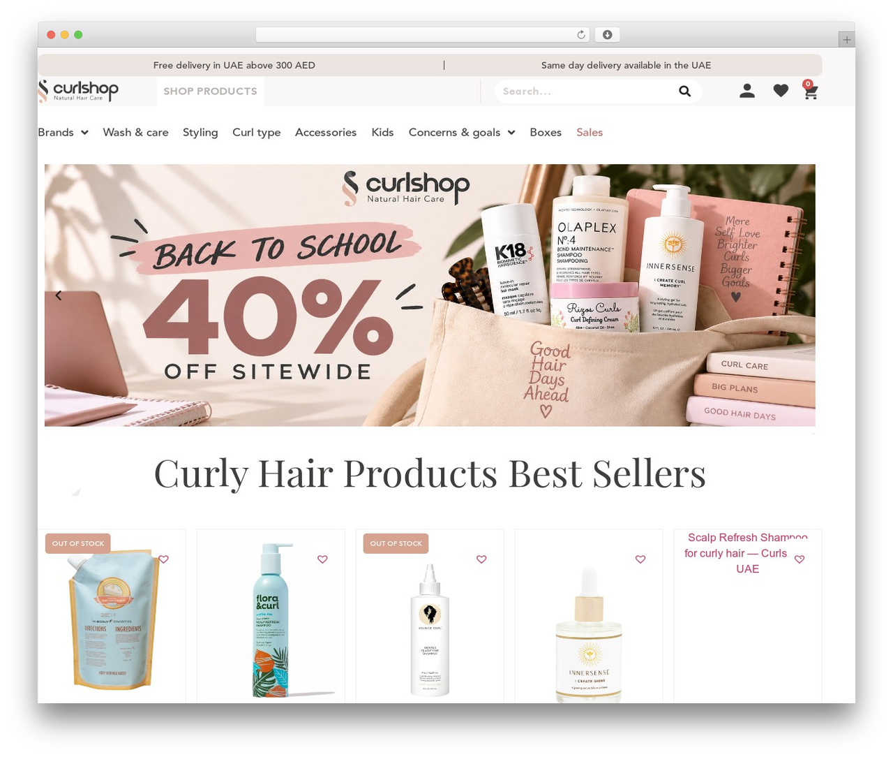 Hello Elementor WordPress theme - curlshops.com