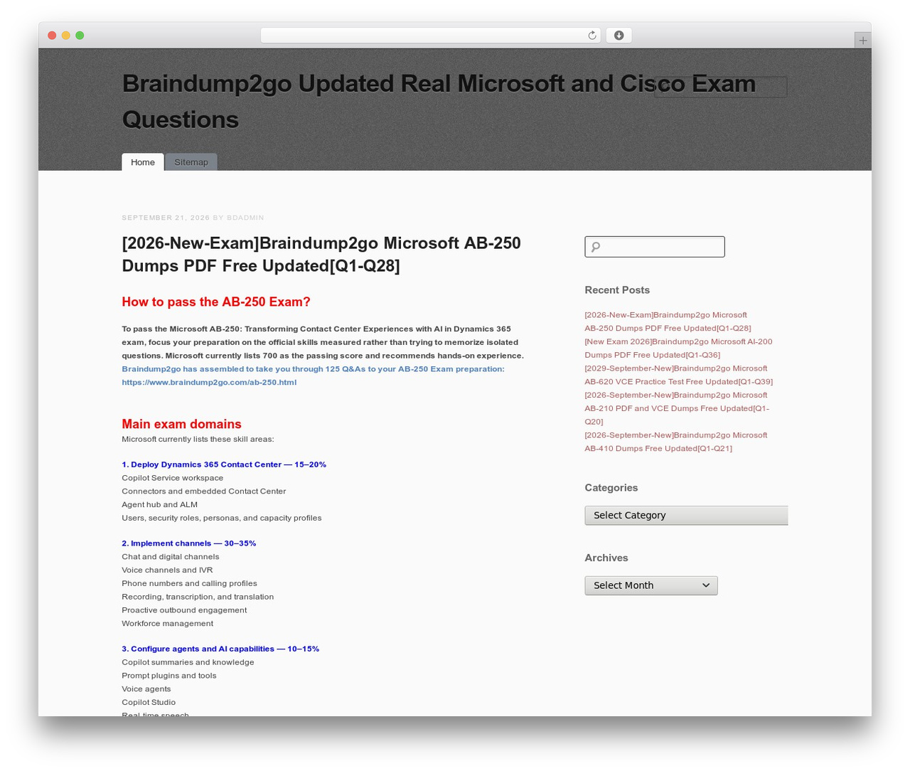 simpleX WordPress website theme - mcitpguides.com