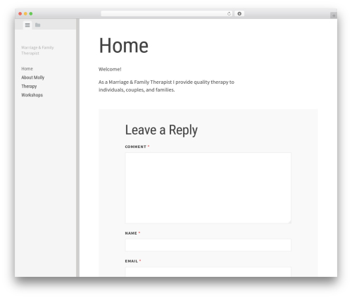 Editor WordPress theme design - mollyebailey.com