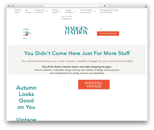 Handmade Titan fashion WordPress theme - madgeshatbox.com