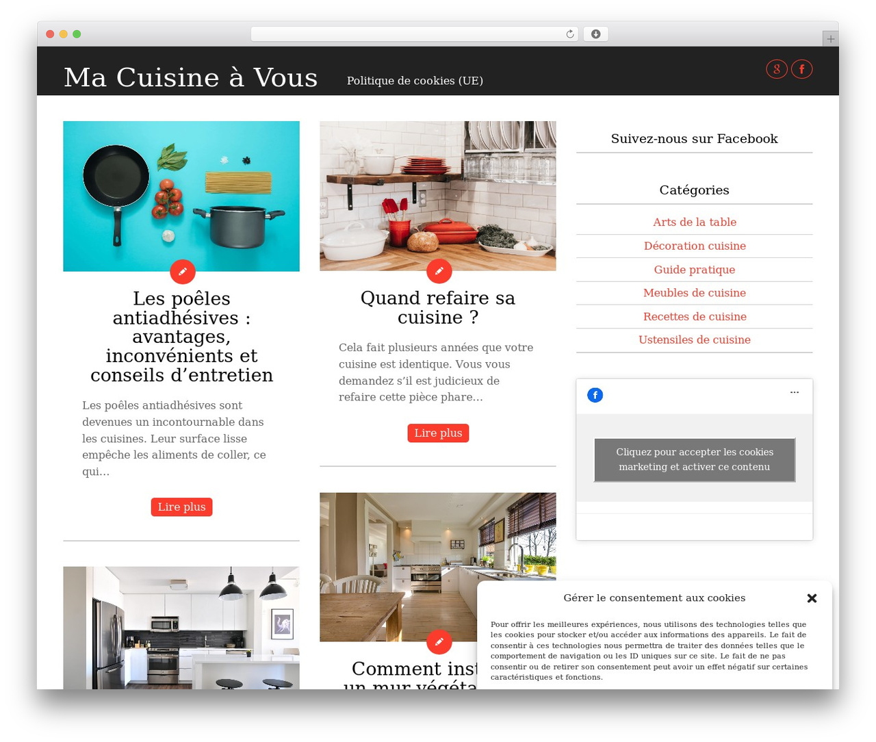Merapi theme WordPress - macuisineavous.fr