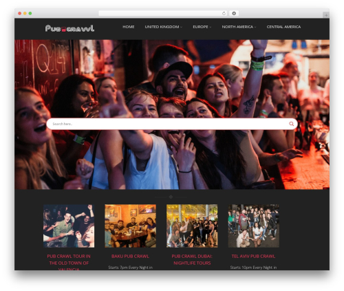 Optimizer PRO WordPress website theme - pubcrawlonline.com