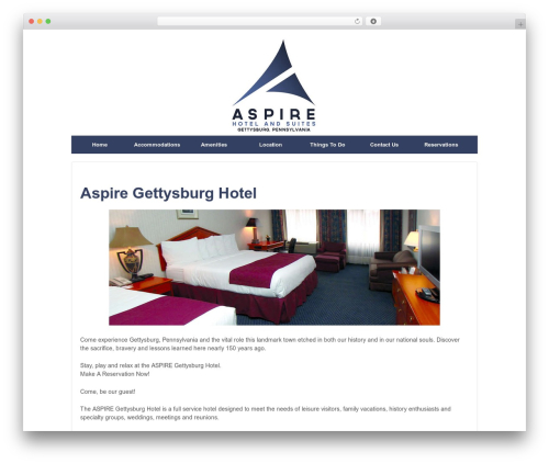 Responsive Pro WordPress theme - aspiregettysburghotel.com
