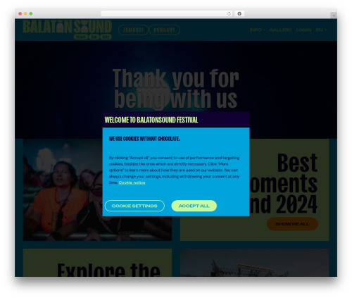 Sziget WordPress theme - balatonsound.com