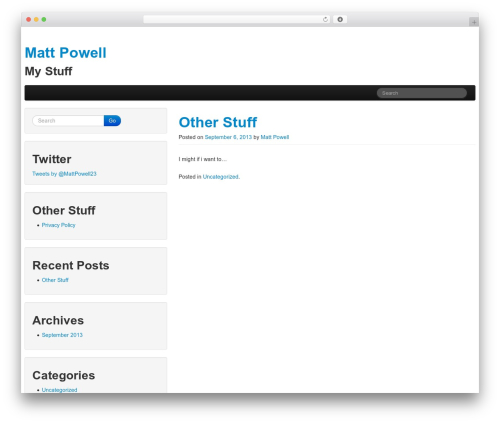 The Bootstrap top WordPress theme - mpowell.co.uk