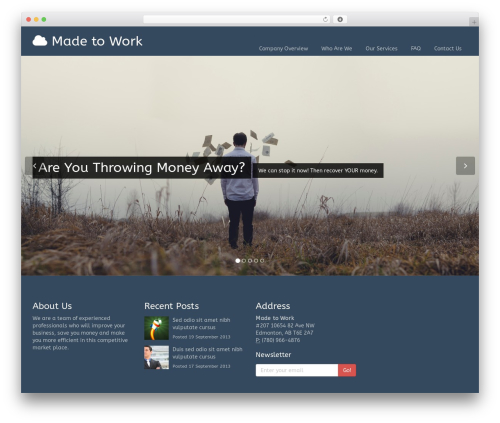 Flat Theme WordPress theme design - madetowork.ca Flat Theme WordPress theme design - madetowork.ca