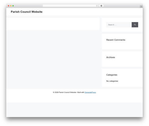 GeneratePress WordPress theme - parishcouncilwebsite.org