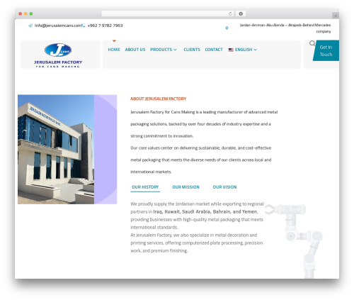 Industrie addons WordPress plugin - jerusalemcans.com