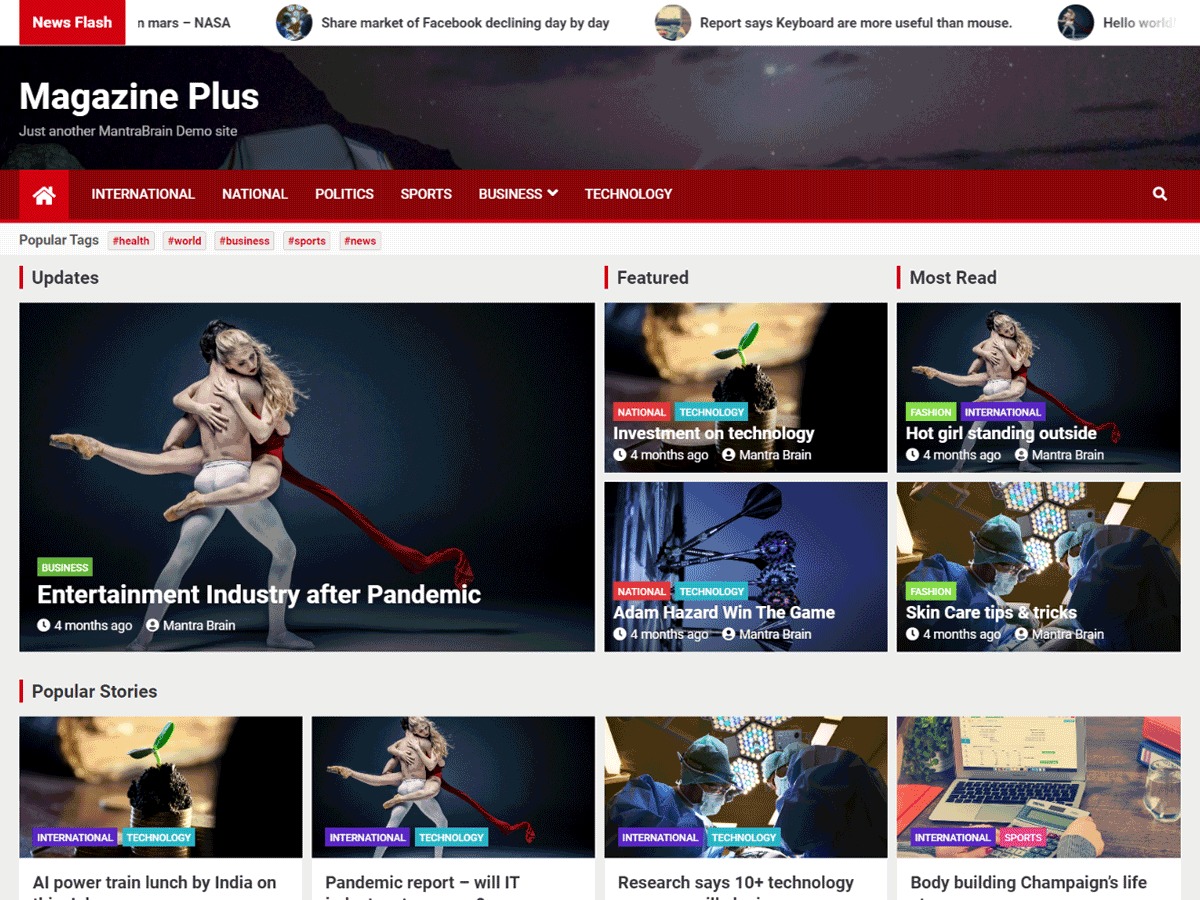 MagazinePlus WordPress news theme