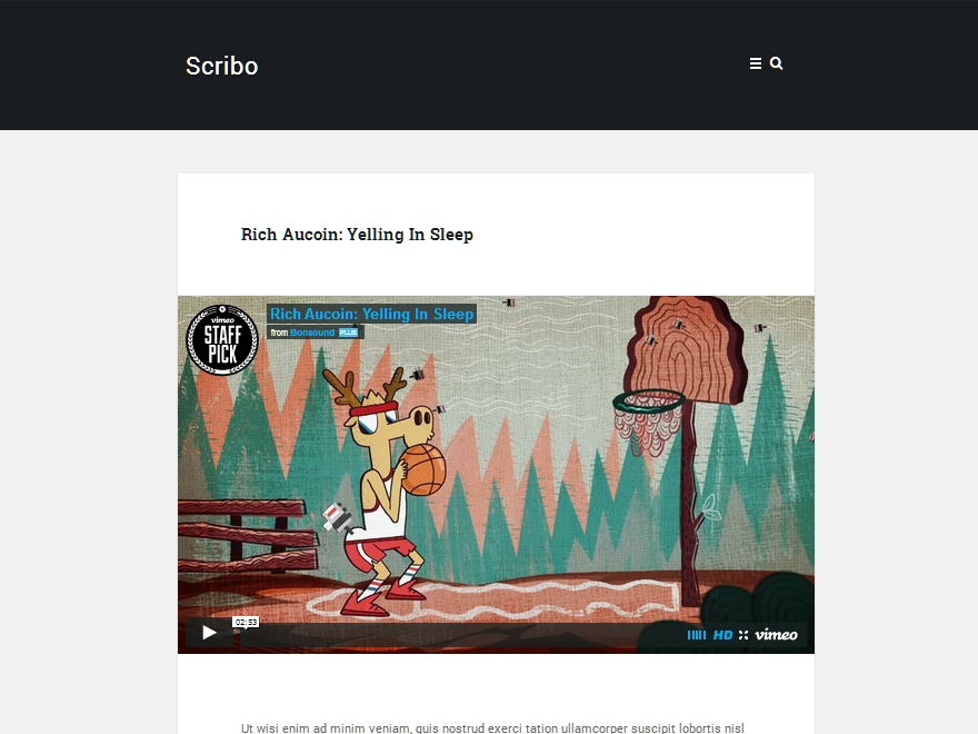 Scribo WordPress theme Scribo WordPress theme