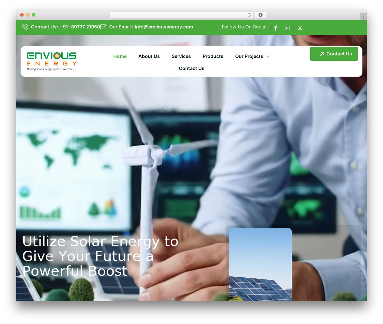 Sunex theme WordPress - enviousenergy.com