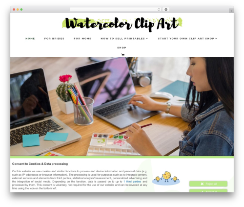 Theme WordPress Divi - watercolorclipart.com