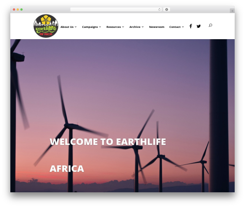 WordPress theme Divi - earthlife.org.za