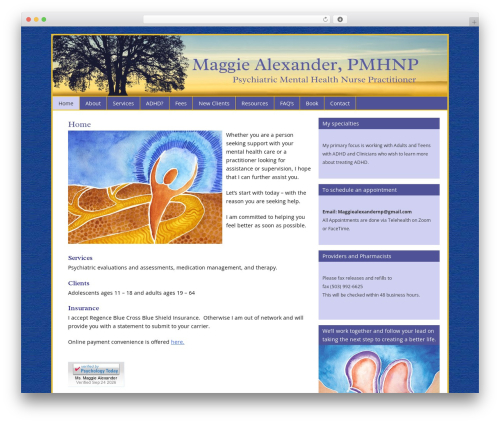 Catalyst theme WordPress - maggiealexandernp.com