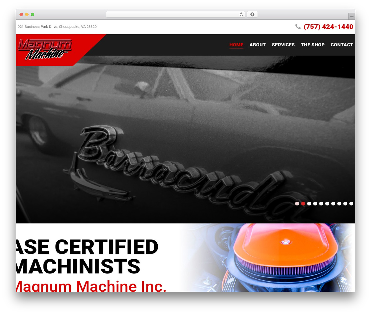 cherry WordPress theme - magnummachineincorporated.com