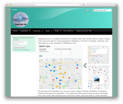 Klein WordPress theme design - mappsnap.com