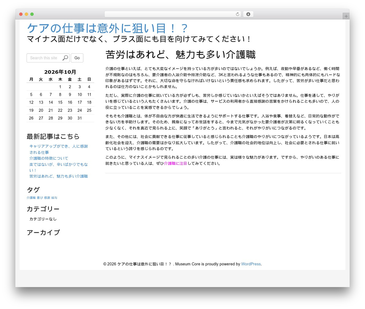 Museum Core WP theme - wuchandball2016.com