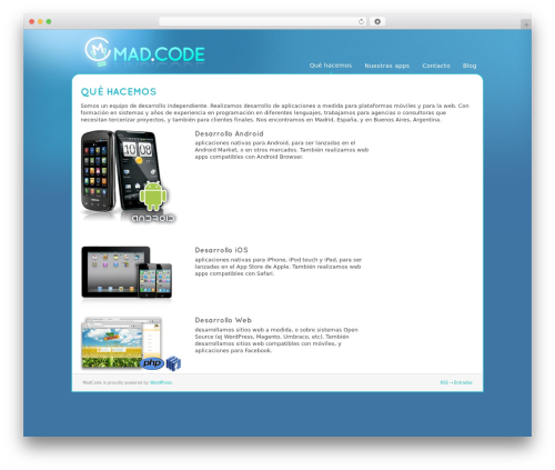 Smooth WordPress theme - madcode.es