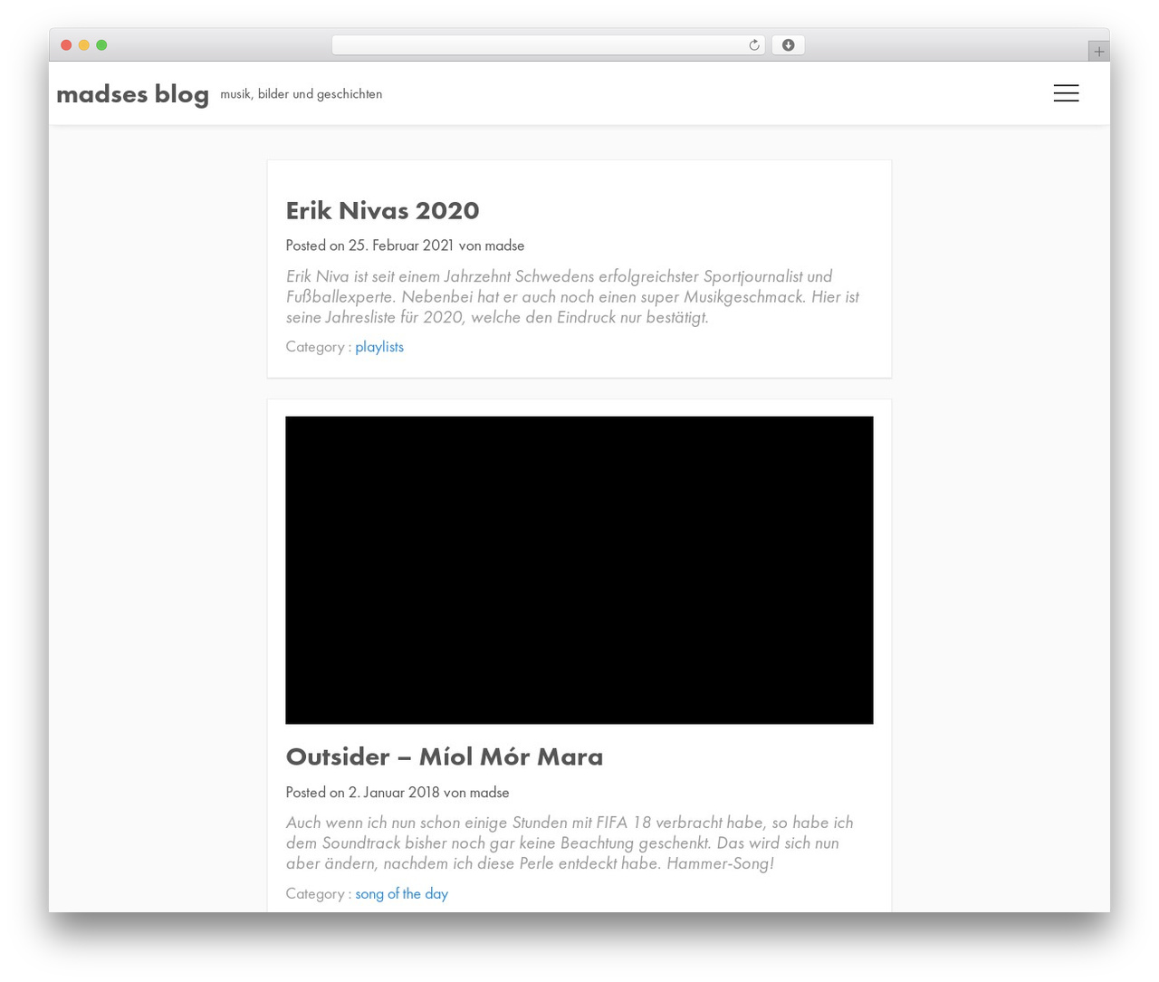 WordPress theme modernize - madse.net