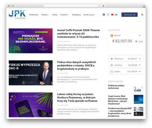 Massive cryptocurrency widgets WordPress plugin - jpktraders.pl