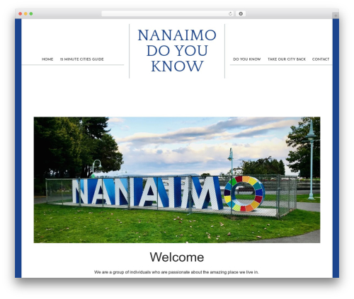 WP theme Elegance Theme - nanaimodoyouknow.com