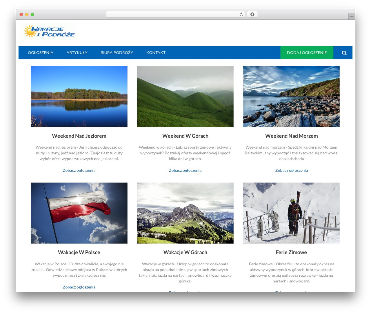 Accesspress Basic theme WordPress free - wakacjeipodroze.pl