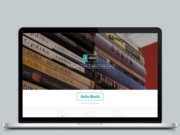 Asobar personal WordPress theme by WebInPixels