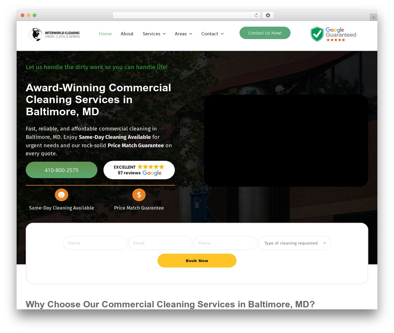 Avada WordPress theme - interworldcleaning.com