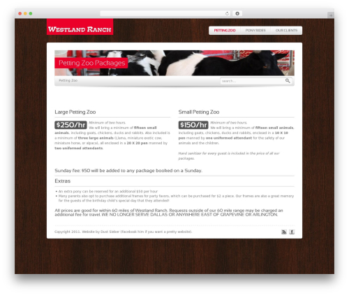 Breeze WordPress theme - westlandranch.com