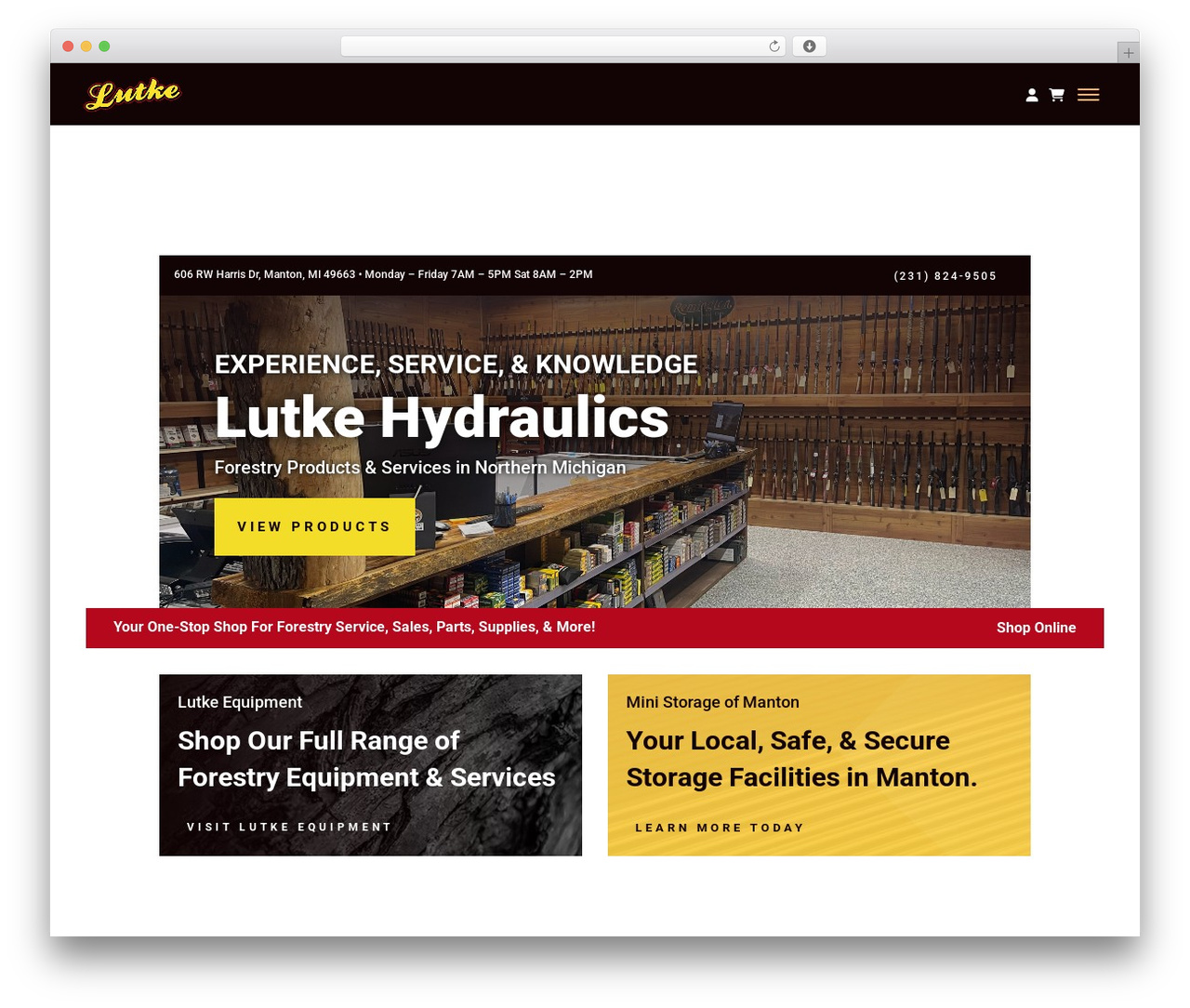 Divi WordPress theme - lutkehydraulics.com